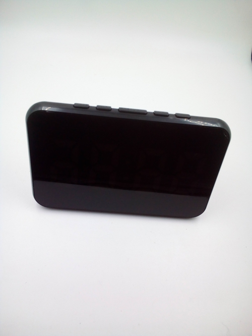 Настольные часы будильник электронные Gaosiio DS-2618L черный зеленые цифры