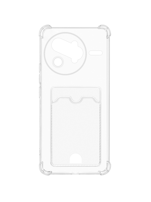 Накладка Xiaomi Poco F7 Ultra прозрачный силикон JM С кардхолдером