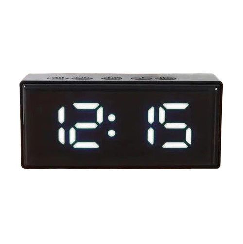 Настольные часы будильник электронные No brand NA-6093 черный красные цифры