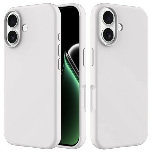 Накладка Apple iPhone 17 белый Silicone Case без лого