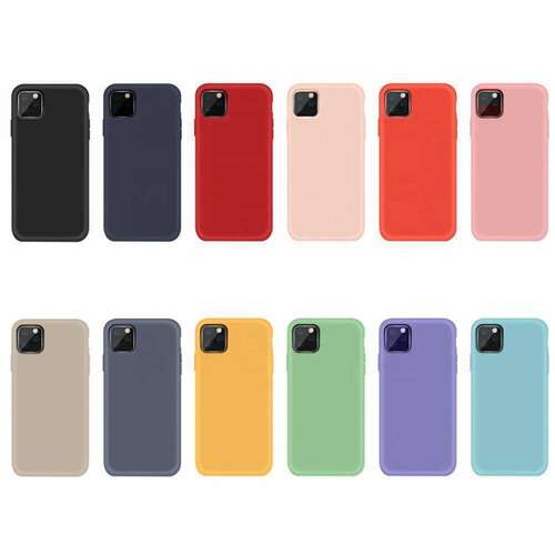 Накладка Apple iPhone 12 mini желтый Silicone Case Full без лого