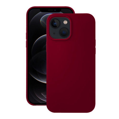 Накладка Apple iPhone 13 вишневый Silicone Case без лого