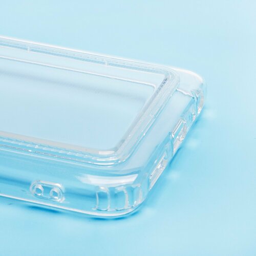 Накладка Infinix Smart 6 прозрачный с визитницей и защитой камеры силикон Противоударный - 3