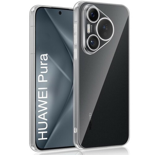 Накладка Huawei Pura 80 Pro прозрачный с защитой камеры силикон Противоударный