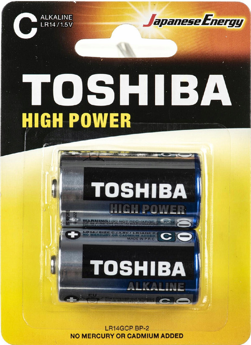 Батарейка Toshiba LR14 High Power BL2 щелочная