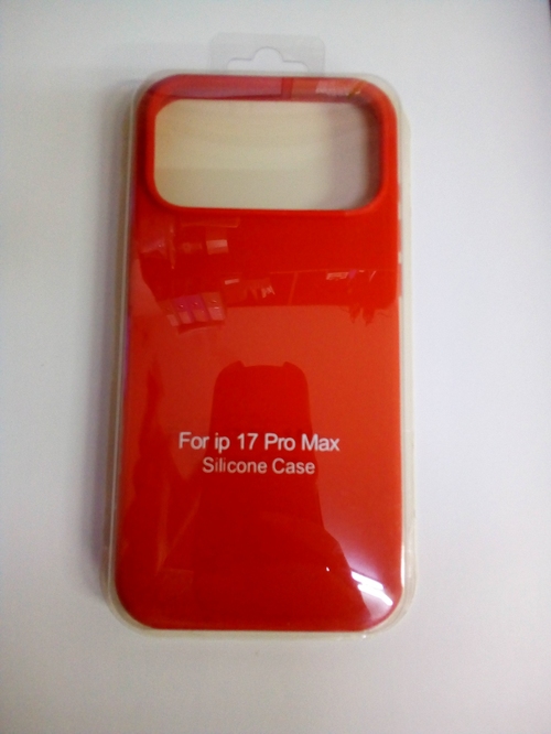 Накладка Apple iPhone 17 Pro Max красный силикон Silicone Case без лого