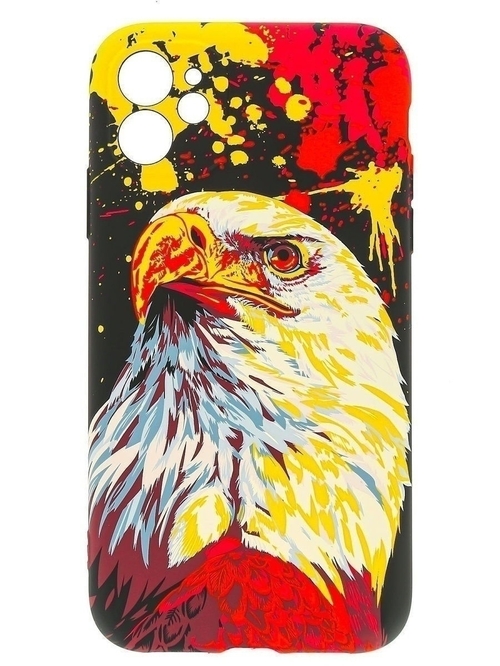 Накладка Samsung A30s/A50/A50s черно-красный фосфорный силикон Luxo Животные Орел