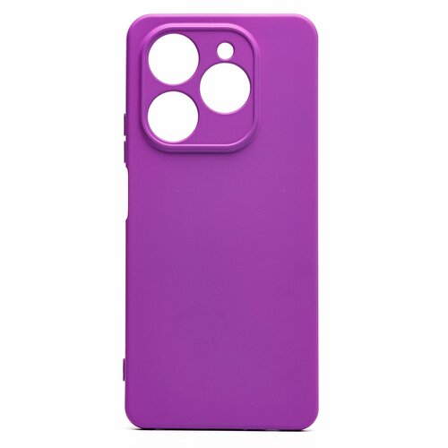 Накладка Tecno Spark 20 Pro фиолетовый Silicone Case Full без лого