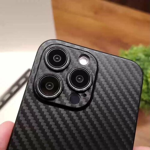 Накладка Samsung A25 черный с защитой камеры силикон+пластик Карбон с лого