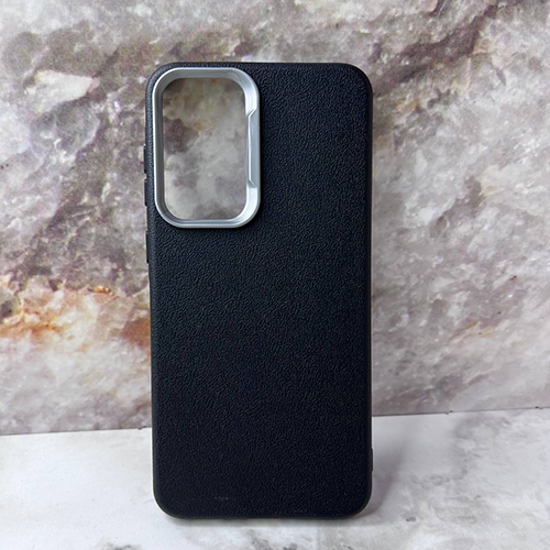 Накладка Xiaomi Poco C75/Redmi 14C/A3 Pro молочный под кожу силикон С окантовкой серебряной