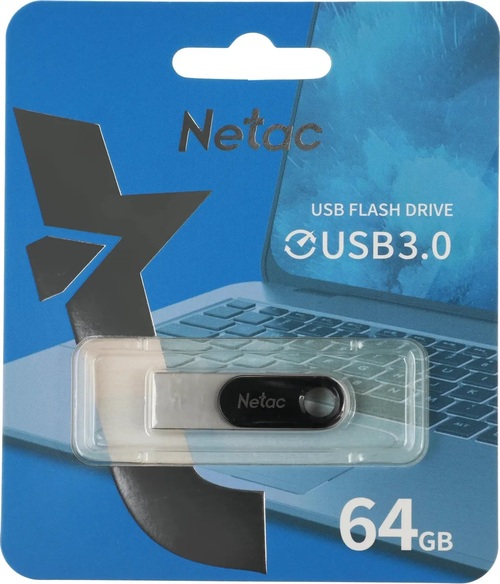 Флешка USB Netac 64GB U278 USB 3.0 серебро