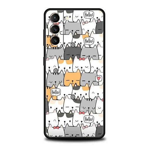 Накладка Tecno Camon 30S colorful фактурный с защитой камеры силикон Mcover Животные Кошки