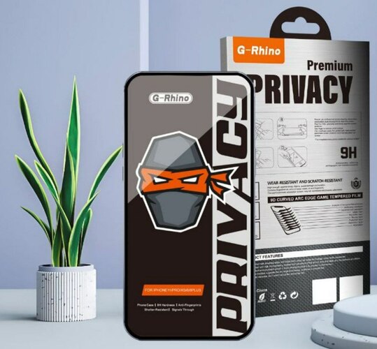 Защитное стекло Xiaomi Poco X6/Redmi Note 13 Pro 5G черный 6D антишпион G-Rhino