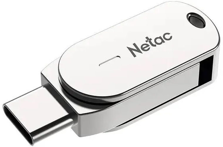 Флешка USB Netac 64GB U785C Type-C, серебро