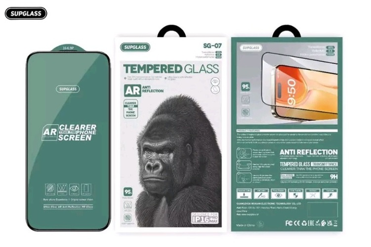 Защитное стекло Apple iPhone 13/13 Pro/14/16e черный 3D антибликовое SupGlass SG-07