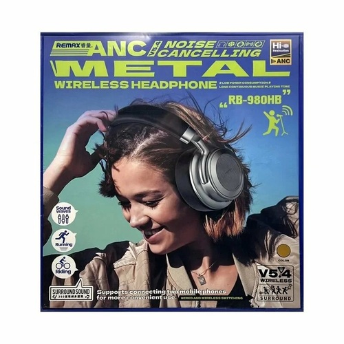 Наушники Remax RB-980HB накладные, Bluetooth, черный ANC