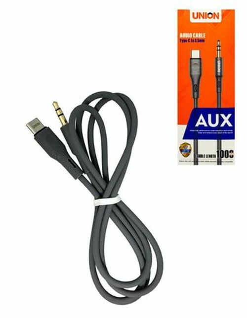 Переходник Type-C - Jack 3.5(п) UNION UX10 силикон 1 м.