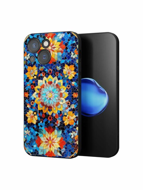 Накладка Tecno Camon 30S colorful фактурный с защитой камеры силикон Mcover Цветы Мозаика