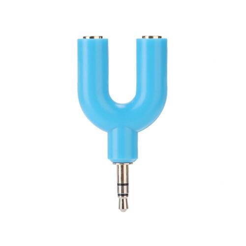 Разветвитель для наушников NB AX-01 2хJack3.5, кабель 0,25м , синий
