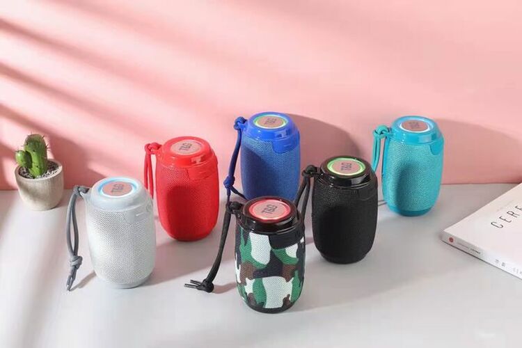 Колонка Бумбокс TG625 TF/AUX/USB/bluetooth LED подсветка синий