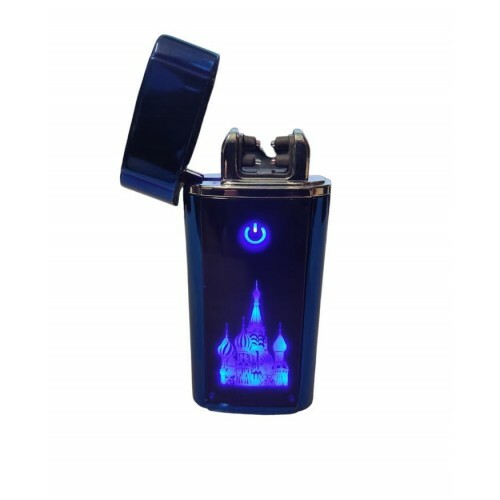 Зажигалка электроимпульсная 45-97 сенсорная кнопка, LED анимация