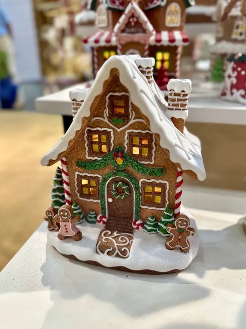 Фигурка Пряничный Домик с LED подсветкой 23см