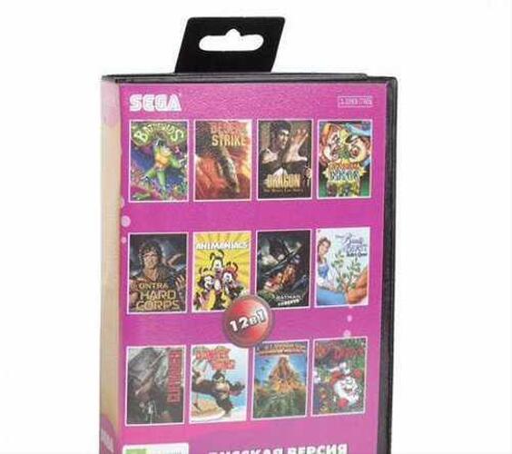 Картридж 16 bit 12в1 ANIMANINCS/BEAUTY BEAST/CAL .50/DONKEY +