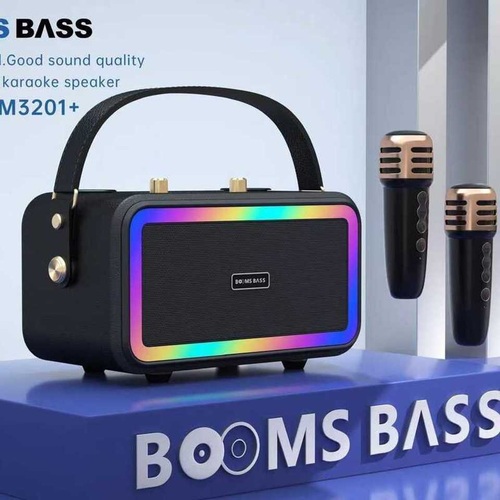Колонка Бумбокс BOOMS BASS M3201+ TF/AUX/Radio/USB/bluetooth 2 микрофона