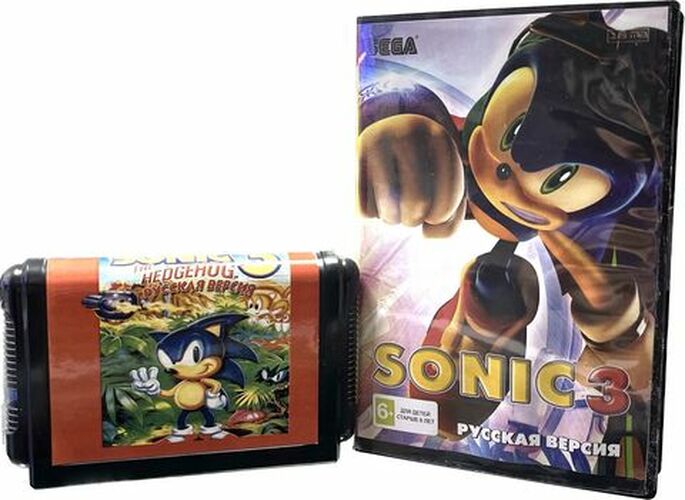 Картридж 16 bit одноигровка SONIC 3