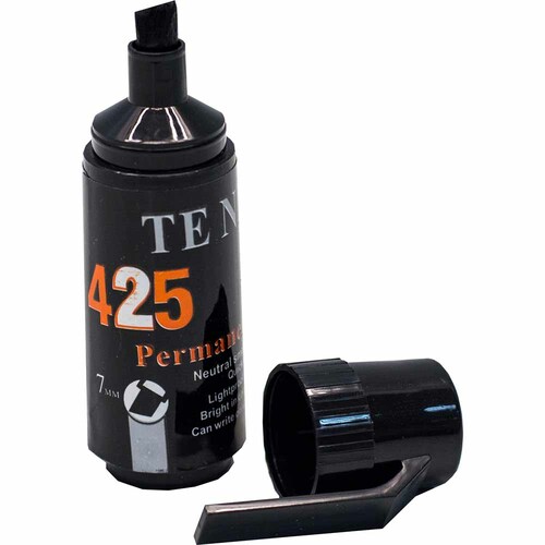 Маркер перманентный No brand MK-425 черный 7мм /12