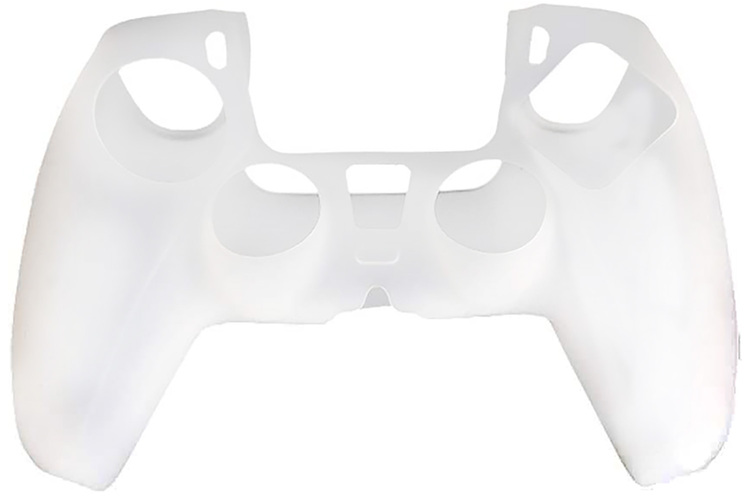 Силиконовый чехол на геймпад PS5 белый противоскользящий