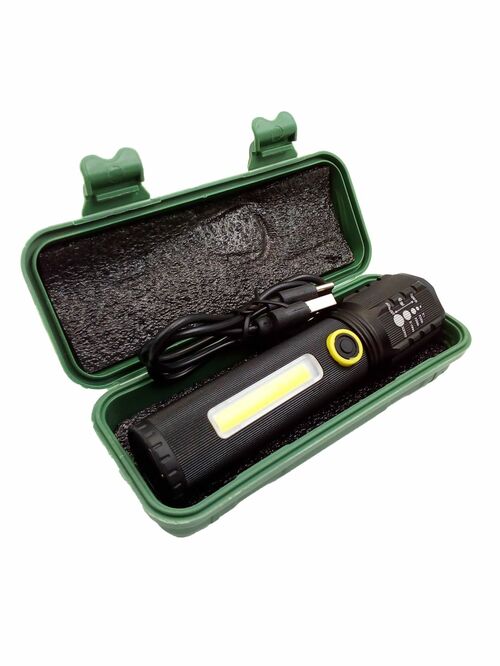 Фонарик ручной No brand H-969-P50 1 LED+1 COB аккумулятор