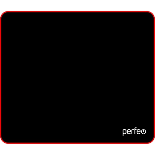 Коврик для мыши Perfeo Black 220*180 мм черно-красный, прошитый край