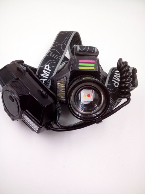 Фонарик налобный No brand HT-3351B-PM60 1 LED+2 COB 2*18650