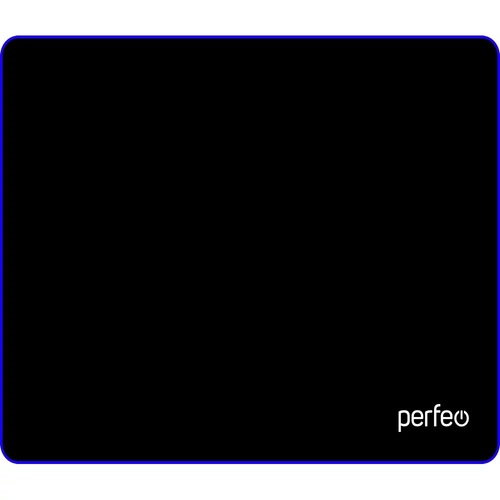 Коврик для мыши Perfeo Black 220*180 мм черно-синий, прошитый край