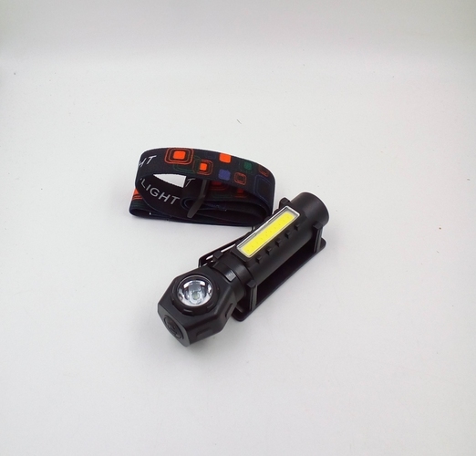 Фонарик налобный No brand KX-212 1 LED+1 COB аккумулятор