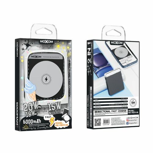 Внешний аккумулятор 5000 mah Moxom MX-PB114 Type-C оранжевый QI MagSafe