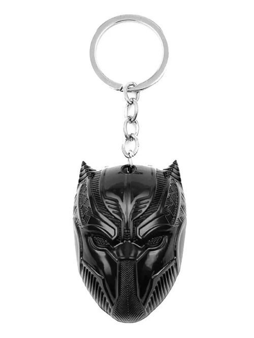 Брелок Маска Черная пантера металл