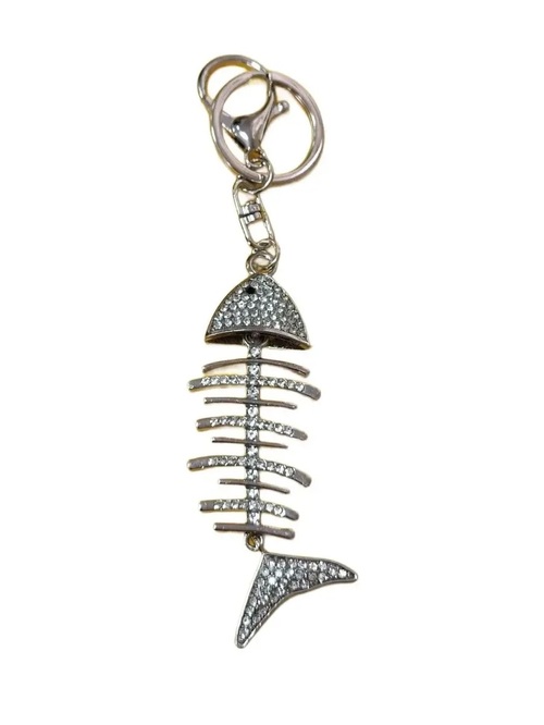 Брелок Скелет рыбы стразы