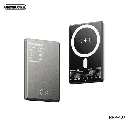 Внешний аккумулятор 5000 mah REMAX RPP-107 Type-C черный PD MagSafe 20Вт