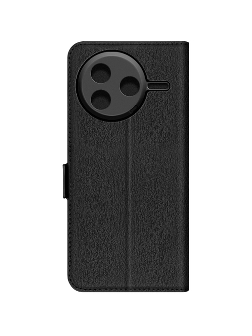 Чехол-книжка Xiaomi Poco M7 4G/M7 Plus 5G черный горизонтальный с магнитом JM