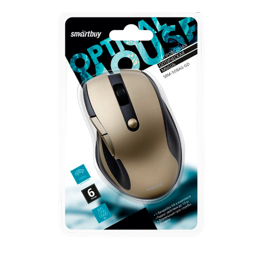 Мышь Smartbuy ONE 508AG-GD беспроводная оптическая черно-золотой