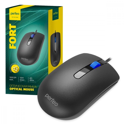 Мышь Perfeo FORT проводная оптическая черный
