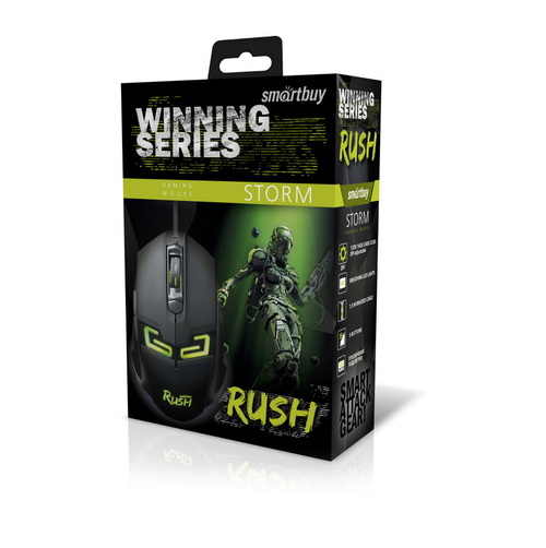 Мышь Smartbuy RUSH Storm проводная оптическая игровая с подсветкой черный