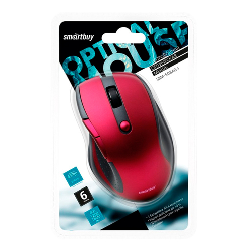 Мышь Smartbuy ONE 508AG-I беспроводная оптическая черно-красный