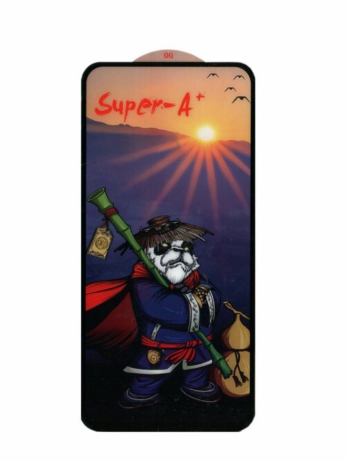 Защитное стекло Realme C51/C53/Narzo N53/Note 50 черный FullGlue Super A+ тех.пак