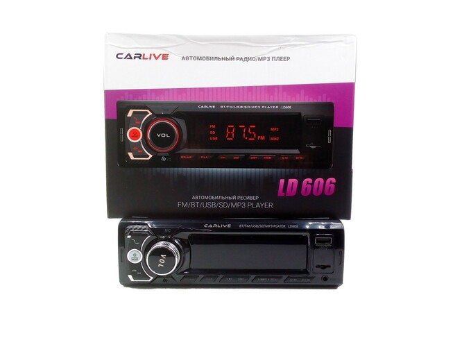 Автомагнитола CarLive LD606 1 din 2*USB, microSD, AUX Bluetooth, пду