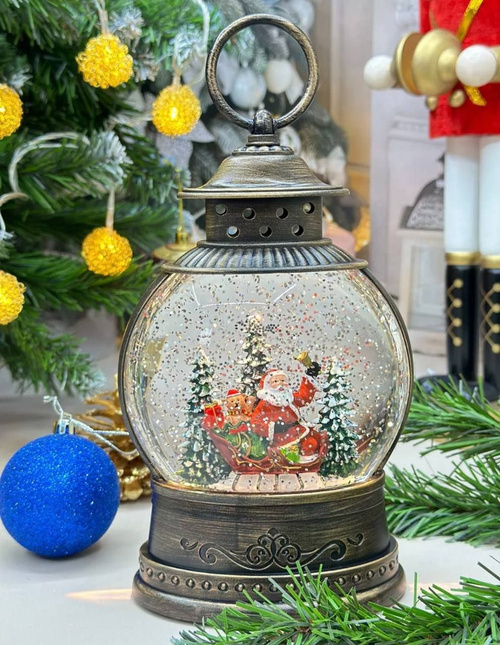 Светильник новогодний настольный No brand Свеча + Снеговик