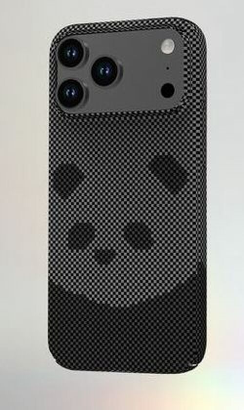 Накладка Samsung S25 FE серо-черный силикон+пластик IPefet Животные Панда