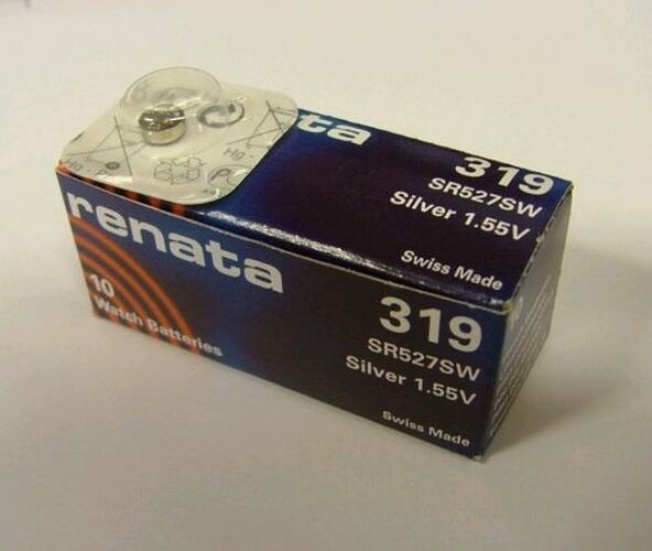 Батарейка Renata 319/SR527SW BL1 серебряно-цинковая